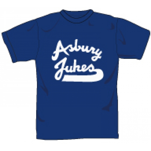 Asbury Jukes White on Blue T-shirt